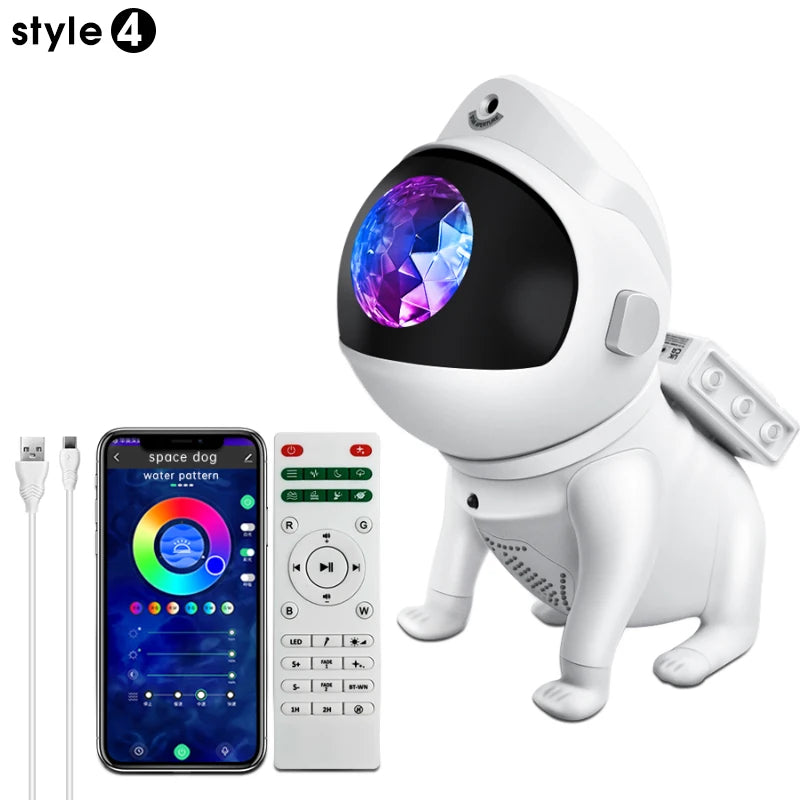 Astronaut Star Projector Night Light with Remote